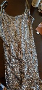 Long sequin tank top